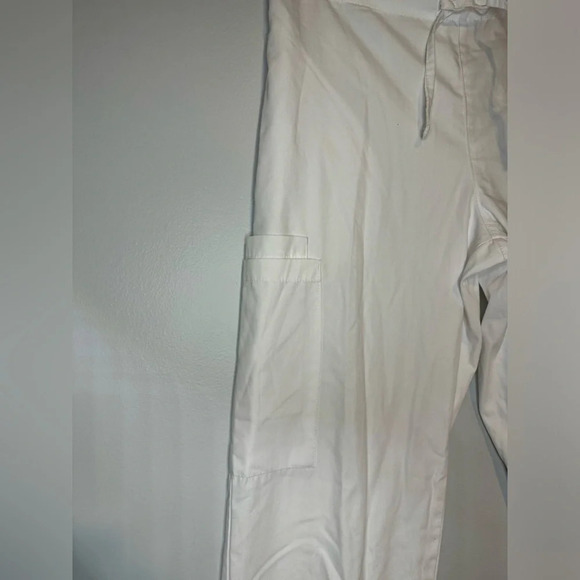 Set of 3 Scrub Pants Size SMALL White Scrub Bottom Medical Apparel Nurse Pants - Picture 5 of 13
